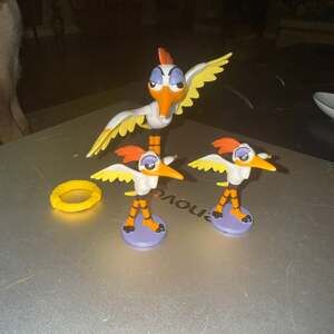 Disney Junior The Lion Guard Ono Bird Figure Lot of 3 with Life Ring Accessory